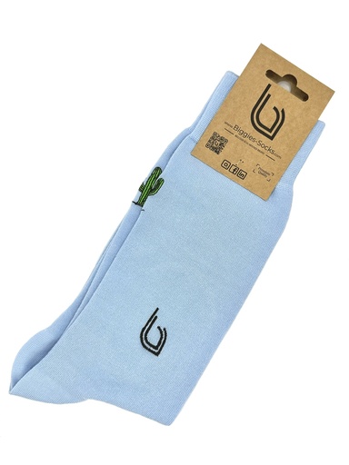 Cactus S – Un cactus brodé sur des chaussettes de haute qualité (37-41)