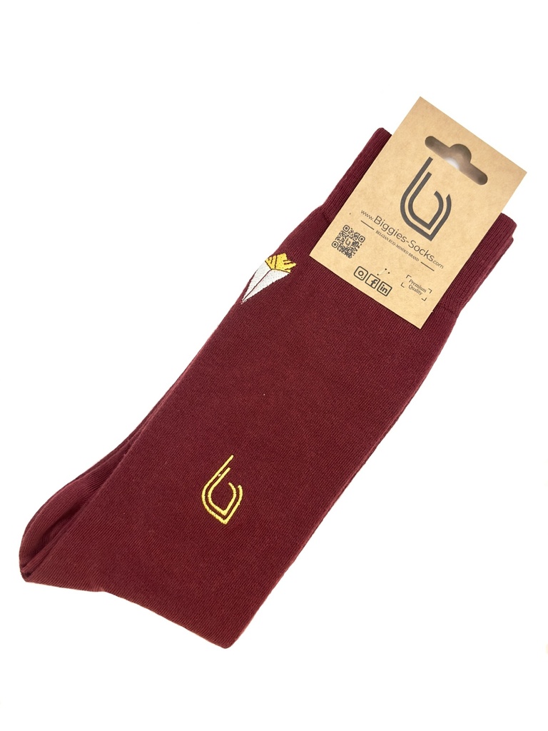 Belgian Fries S - nos chaussettes brodées frites (37-41)