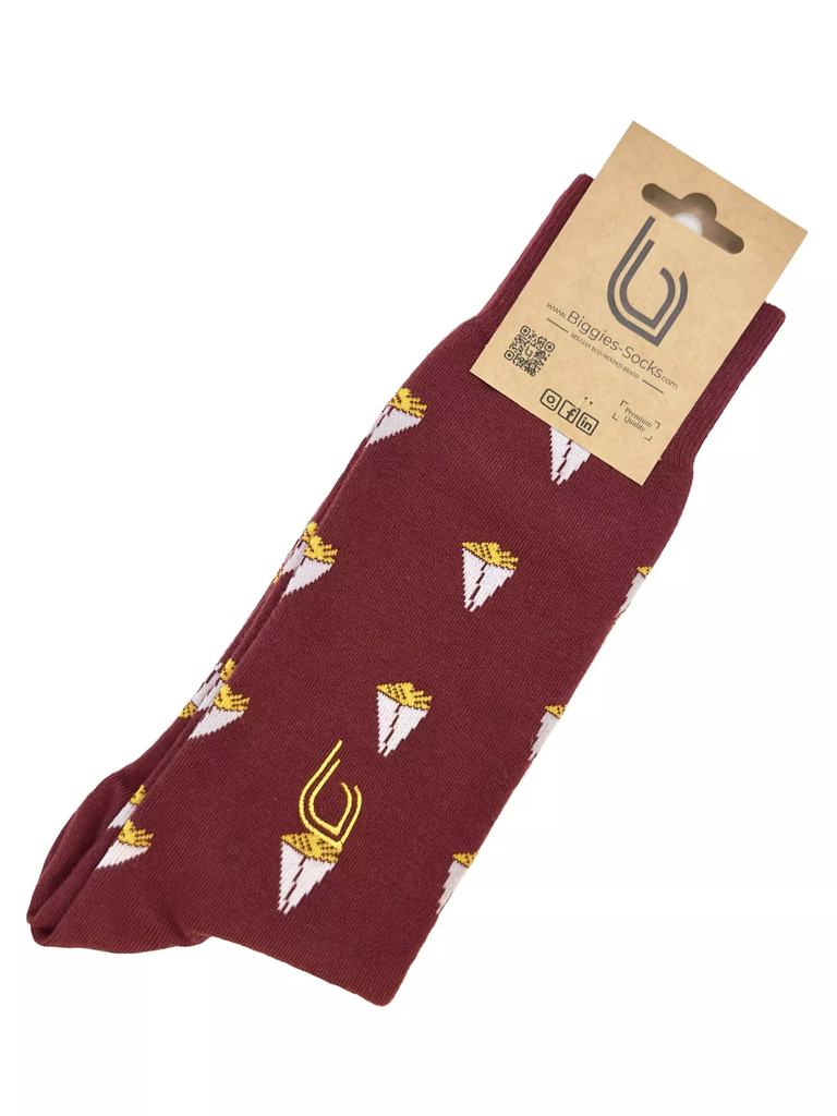 Belgian Fries O - chaussettes motifs frites (37-41)